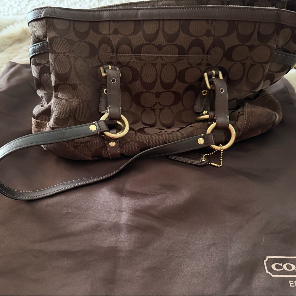 Coach Brown Signature Tote Bag